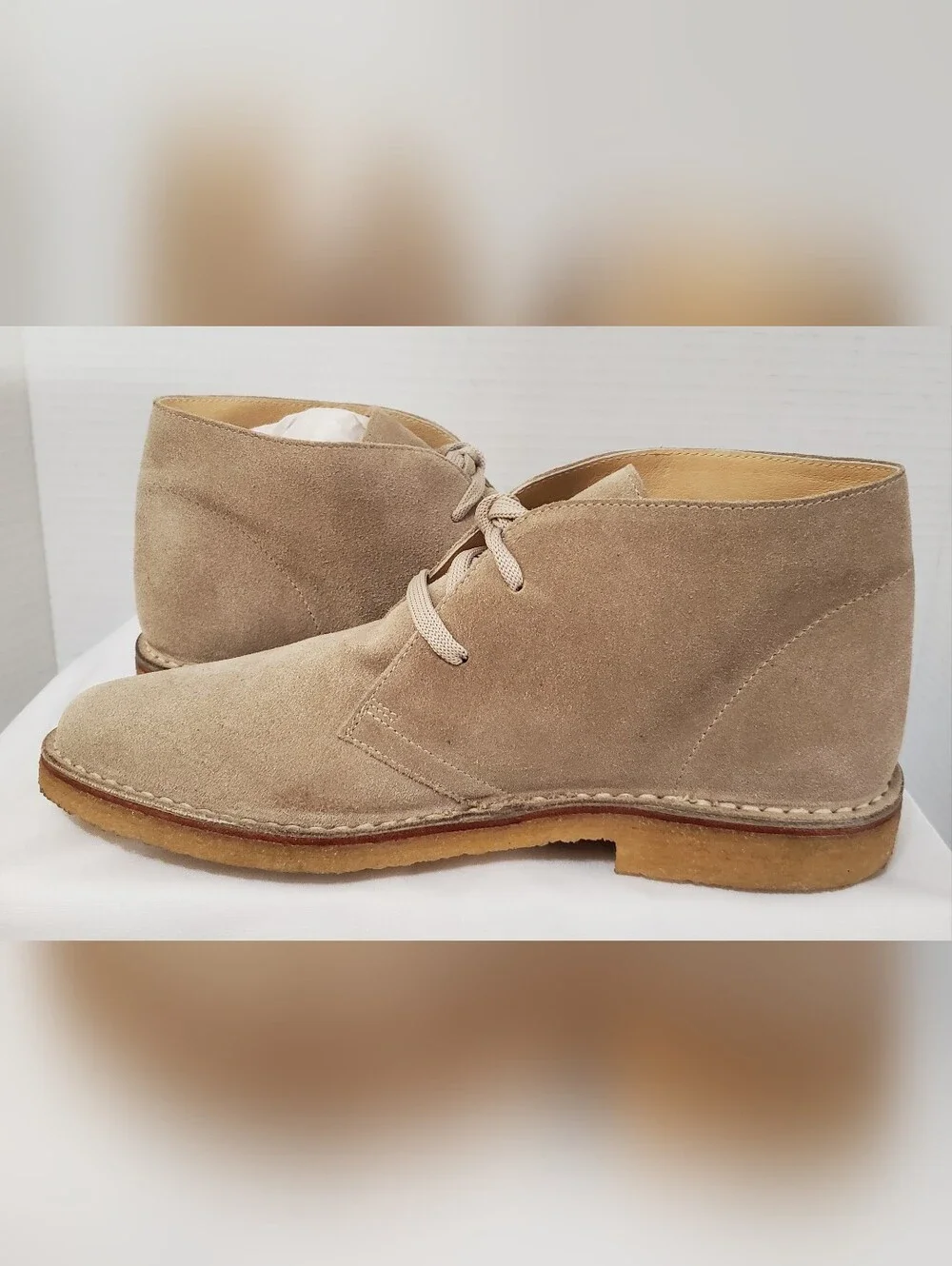 Barney’s New York Suede Leather Beige Men’s Chukka/Desert Boots Sz 8.5M